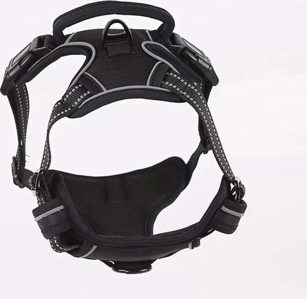 Nixnix - Dog Harness - Size L - Anti-Trek Harness - Dog Harness - Y-Shaped Dog Harness - Reflective - Black