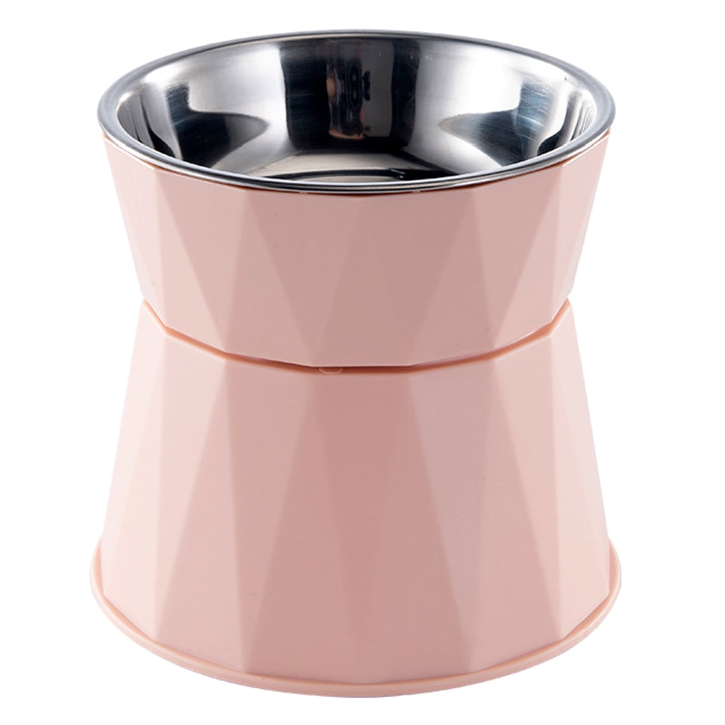 Dog Bowl Raised Cat Food Water Bowls with Detachable Elevated Stand Pet Stainless Steel Feeder Bowl No-Spill Anti Slip White
