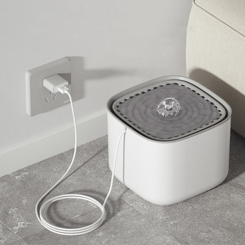 USB Electric Mute 3L Auto-Recirculating Cat Water Fountain with Auto Recirculation