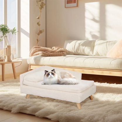 Elevated Pet Bed Nordic Pet Stool Bed with Waterproof Cozy Pad