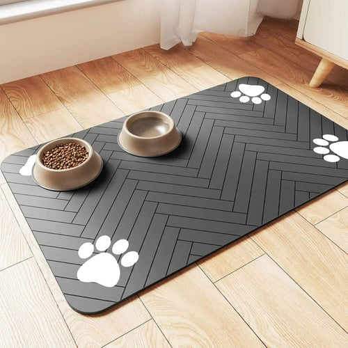 Pet Feeding Mat Waterproof Quick Dry Placemat for Food and Water Bowls