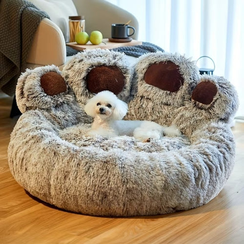 Fluffy Plush Dog Bed Large Small Pet Bed Sofa for Cats Puppy