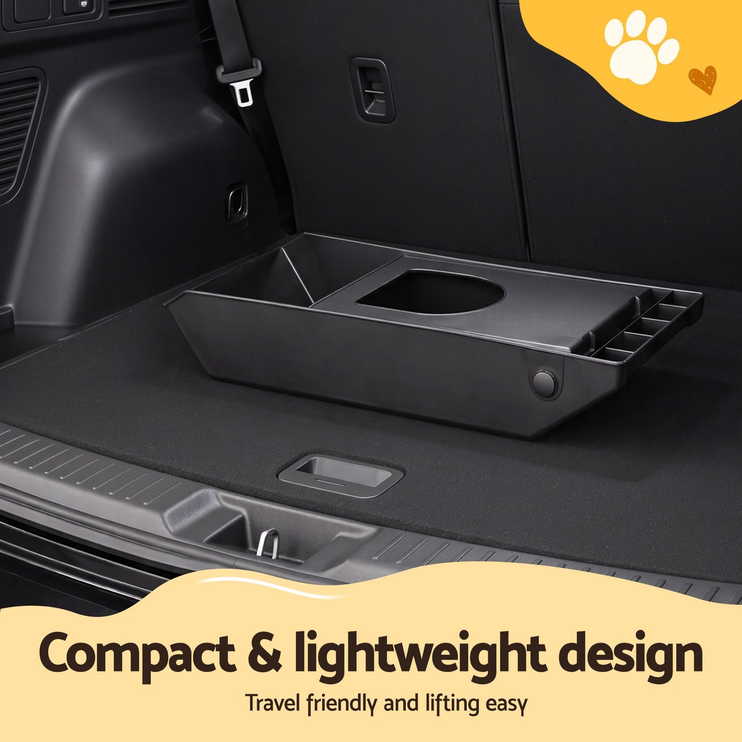 i.Pet Dog Ramp 3 Steps Pet Stairs For Bed Sofa Car Foldable Portable Ladder Black