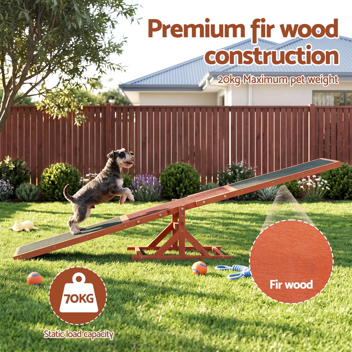 i.Pet Dog Agility Equipment Pet Seesaw Obedience Training Puppy Obstacle Outdoor Play 180cm