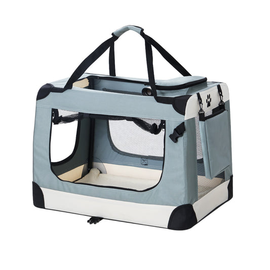 Large Foldable Pet Carrier 70×52cm – Soft Dog & Cat Travel Crate