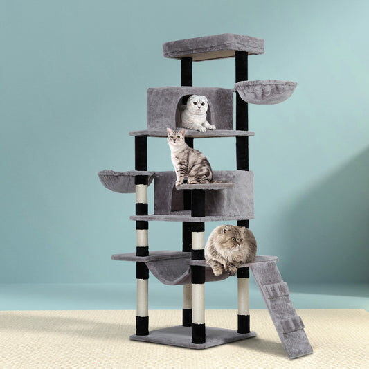 161cm Cat Tree – Scratching Tower, Condo & Resting Bed