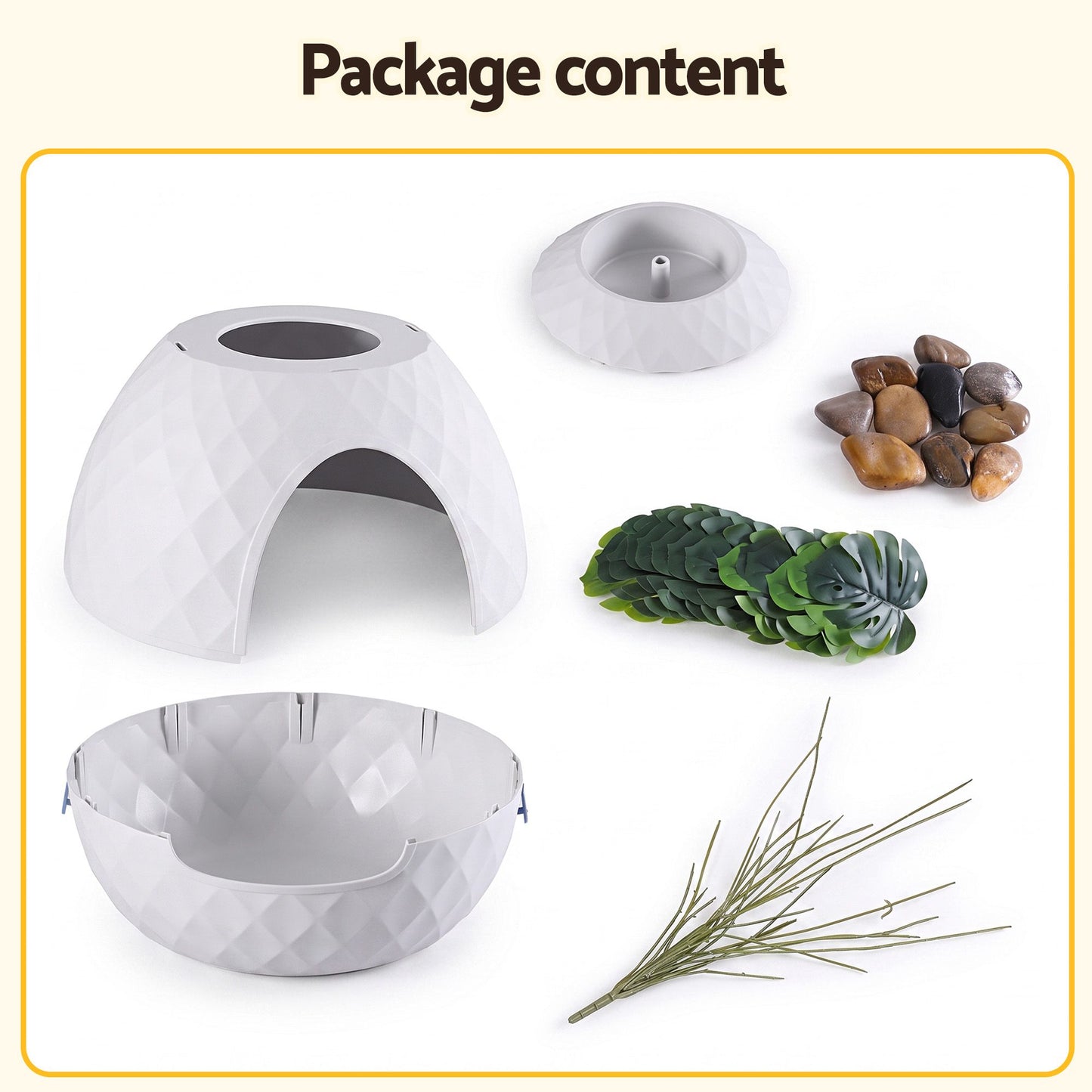 i.Pet Cat Litter Box Hidden Litter Tray Enclosure Planter Furniture House White