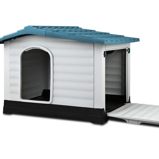 Extra Large Plastic Dog Kennel – Blue
