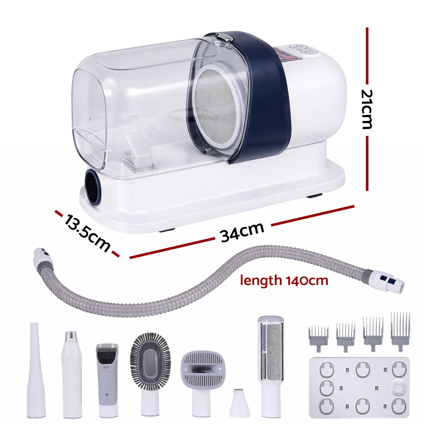 i.Pet Pet Grooming Kit Vacuum Dog Cat Hair Dryer Remover Clipper Brushes Cleaning