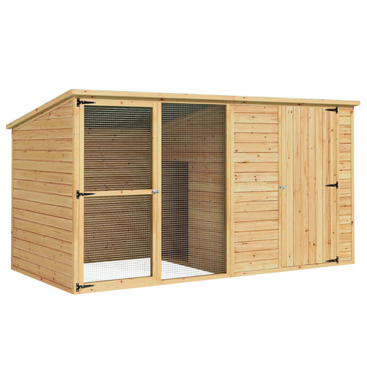 Extra Large 2.28m Wooden Dog Kennel – Outdoor Pet House