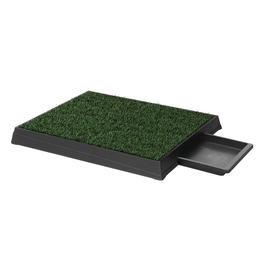 Portable Dog Potty Tray with Grass Mat – 2-Piece Training Set