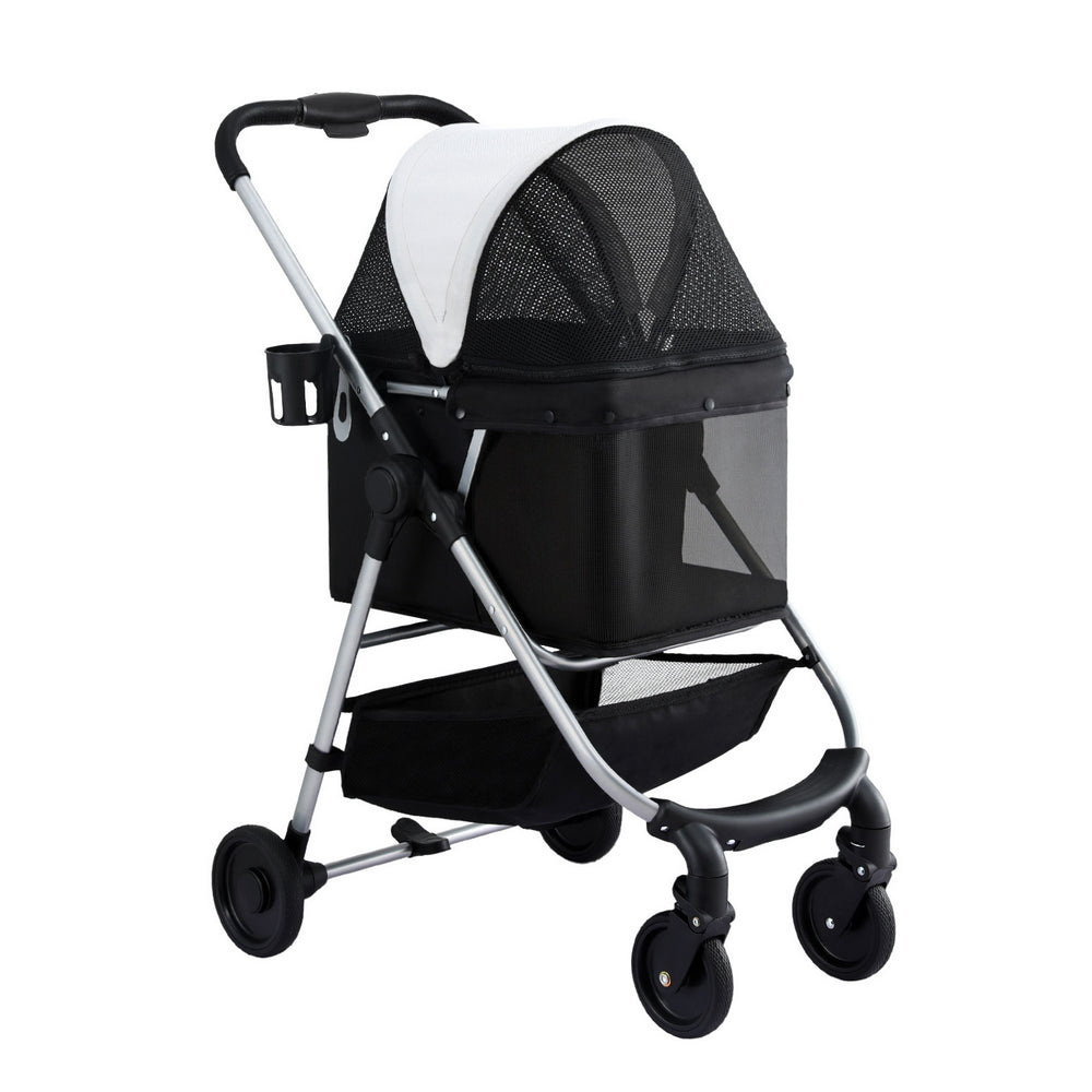 i.Pet Pet Stroller Pram Dog Cat Carrier Cage Large Travel Pushchair Foldable 4 Wheels