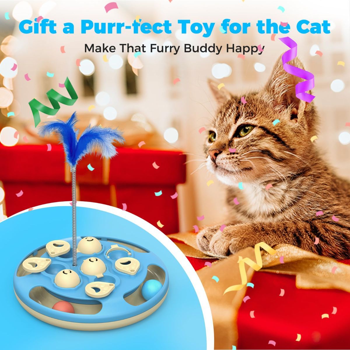 cat toy, 3-in-1 cat treat feeder, cat puzzle toy, trackball cat toy, feather teaser cat toy, slow-feeder cat toy, cat mental stimulation toy, indoor cat toy Australia, interactive cat puzzle