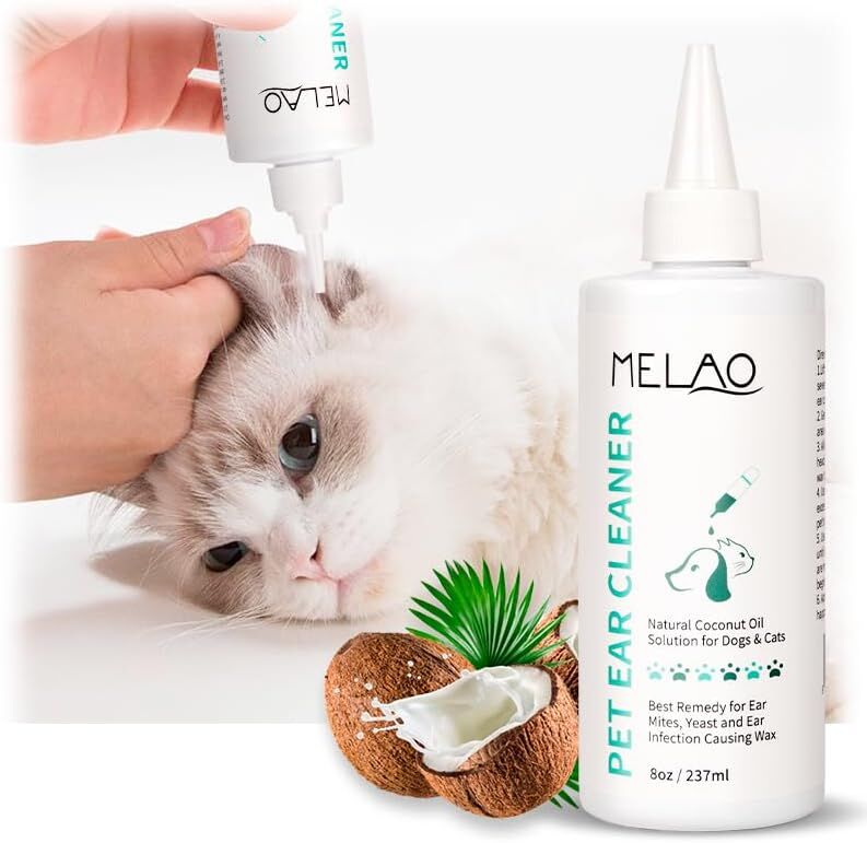pet products Pet products Ear Cleanser for Dogs and Cats – Gentle Daily Ear Wash – Long Nozzle for Deep Ear Cleaning – Removes Wax, Odor & Moisture