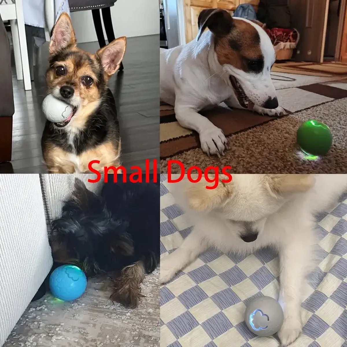 Interactive Dog Toy - Self-Rolling Dog Ball - Durable Automatic Dog Ball, Light Grey - 5.6 cm