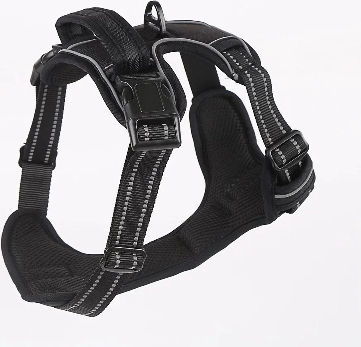 Nixnix - Dog Harness - Size L - Anti-Trek Harness - Dog Harness - Y-Shaped Dog Harness - Reflective - Black