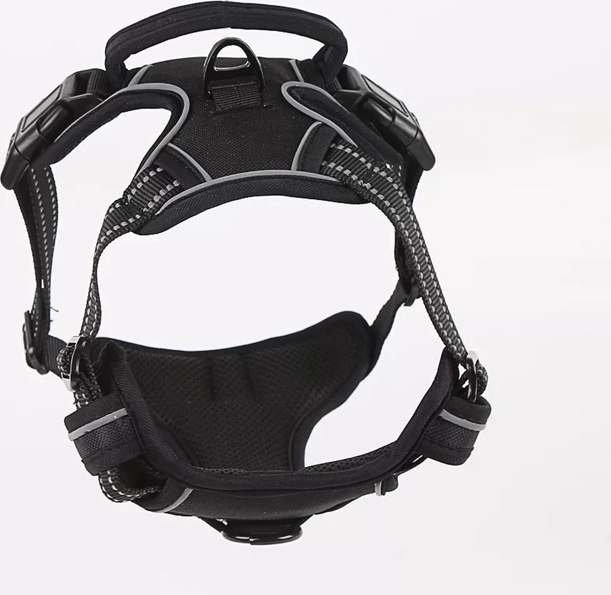 Nixnix - Dog Harness - Size L - Anti-Trek Harness - Dog Harness - Y-Shaped Dog Harness - Reflective - Black