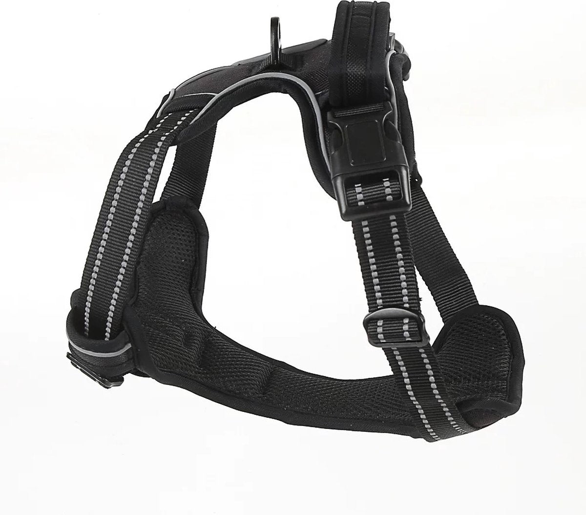 Nixnix - Dog Harness - Size L - Anti-Trek Harness - Dog Harness - Y-Shaped Dog Harness - Reflective - Black