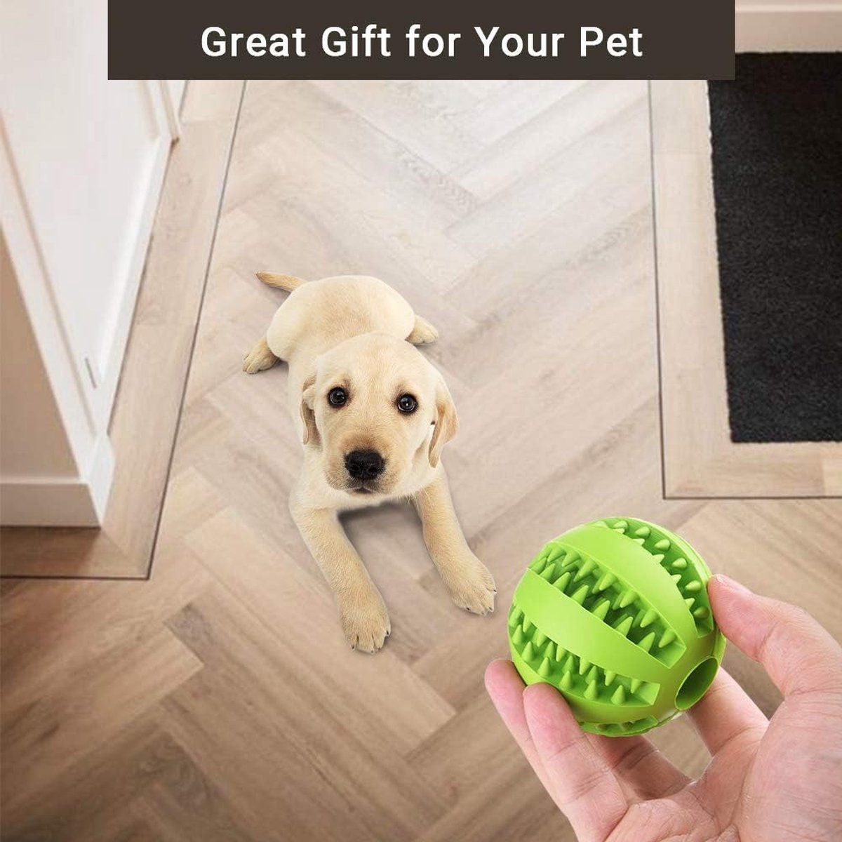 Dog Ball 5 Cm - 2 Pieces - Dog Toys - Dog Snack Ball - Dog Toys - Dog Chew Toy - Dog Toys - Dog Intelligence Toys - Green+Blue