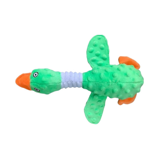 Pink Duck Chew Toy Dog Toys for Aggressive Chewers 2026 New Dog Toys Calming Toy for Dogs Indestructible Toy with in Squeaker for Boredom Yellow Dog Plush for Dogs, Pink Green