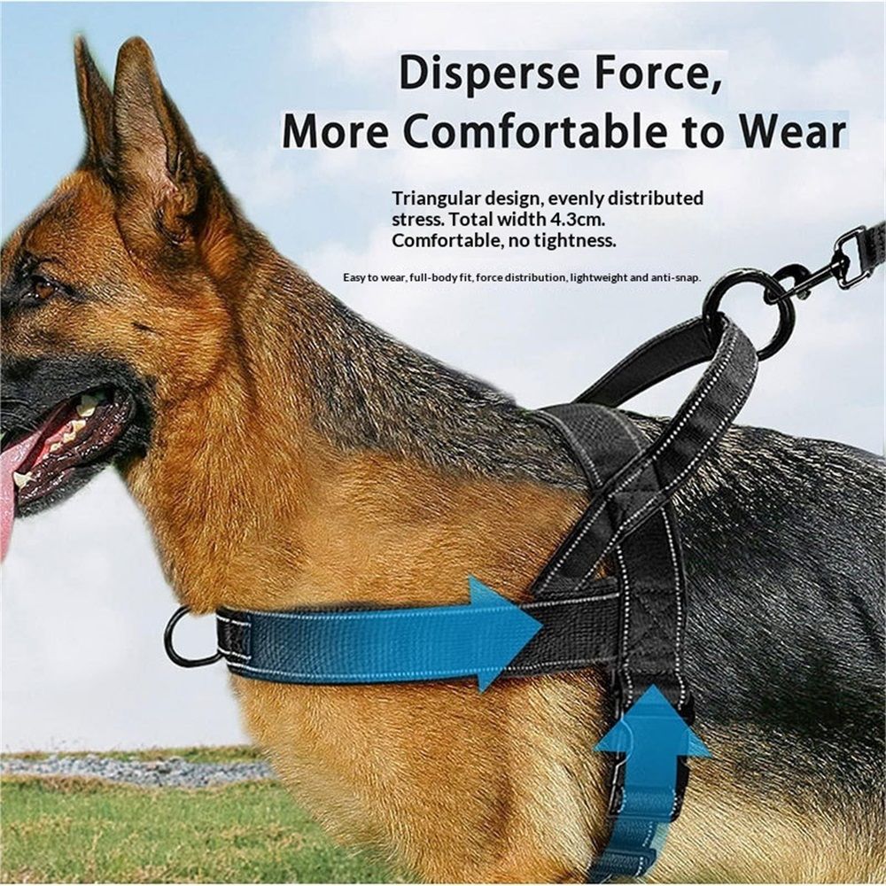 Pet No Pull Dog Harness with Padded, Adjustable Reflective Escape Proof Dog Harness, Quick Fit Dog Vest Harness for Small Medium Large Dogs(M, Black)