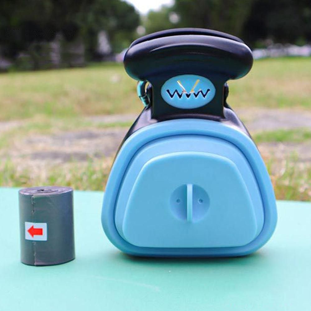 Handheld Foldable Pet Pooper Scooper - Easy Poop Pickup and Cleaner Blue
