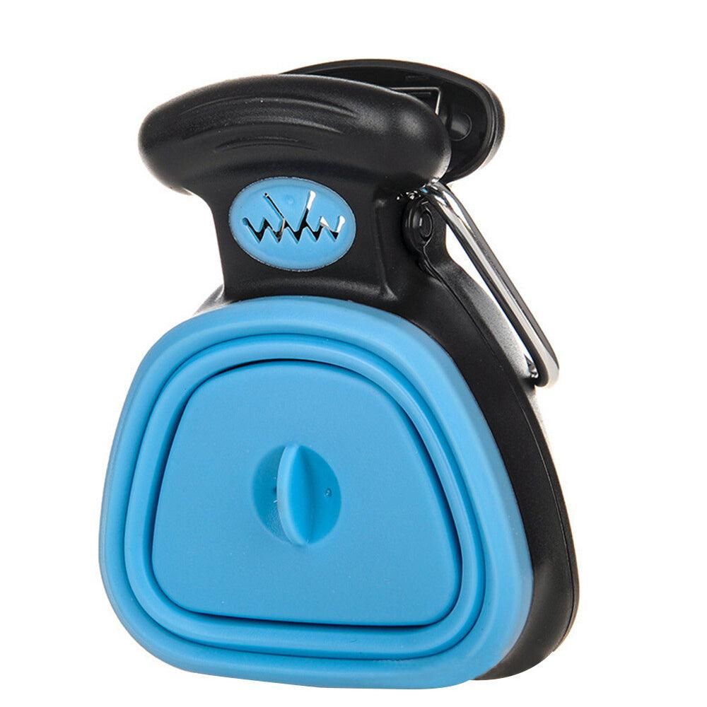 Handheld Foldable Pet Pooper Scooper - Easy Poop Pickup and Cleaner Blue