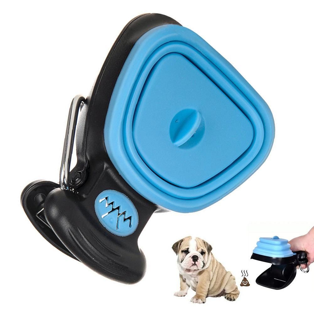 Handheld Foldable Pet Pooper Scooper - Easy Poop Pickup and Cleaner Blue