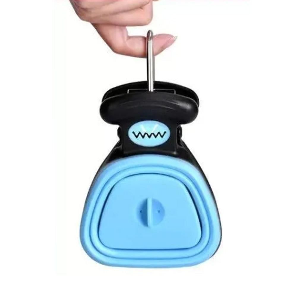 Handheld Foldable Pet Pooper Scooper - Easy Poop Pickup and Cleaner Blue