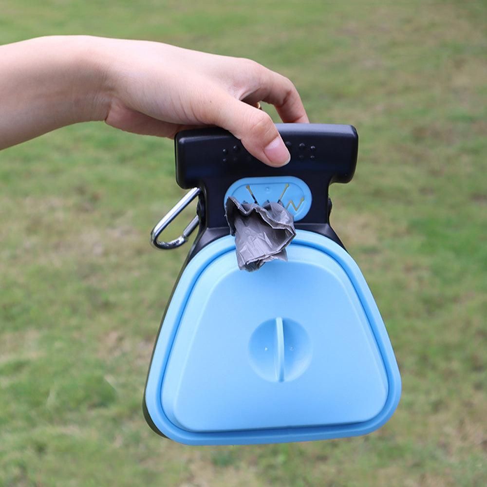 Handheld Foldable Pet Pooper Scooper - Easy Poop Pickup and Cleaner Blue