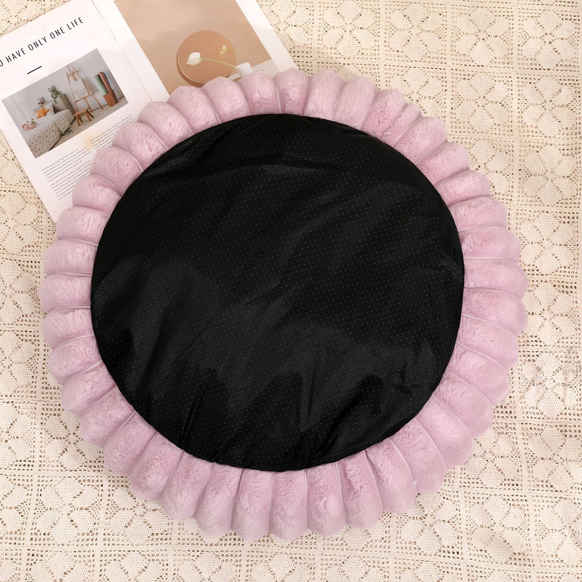 Pet Bed Dog Bed Cat Bed Small Dog Bed Medium Dog Bed Plush Pet Bed All-Season - Beige - Size 50-20-20