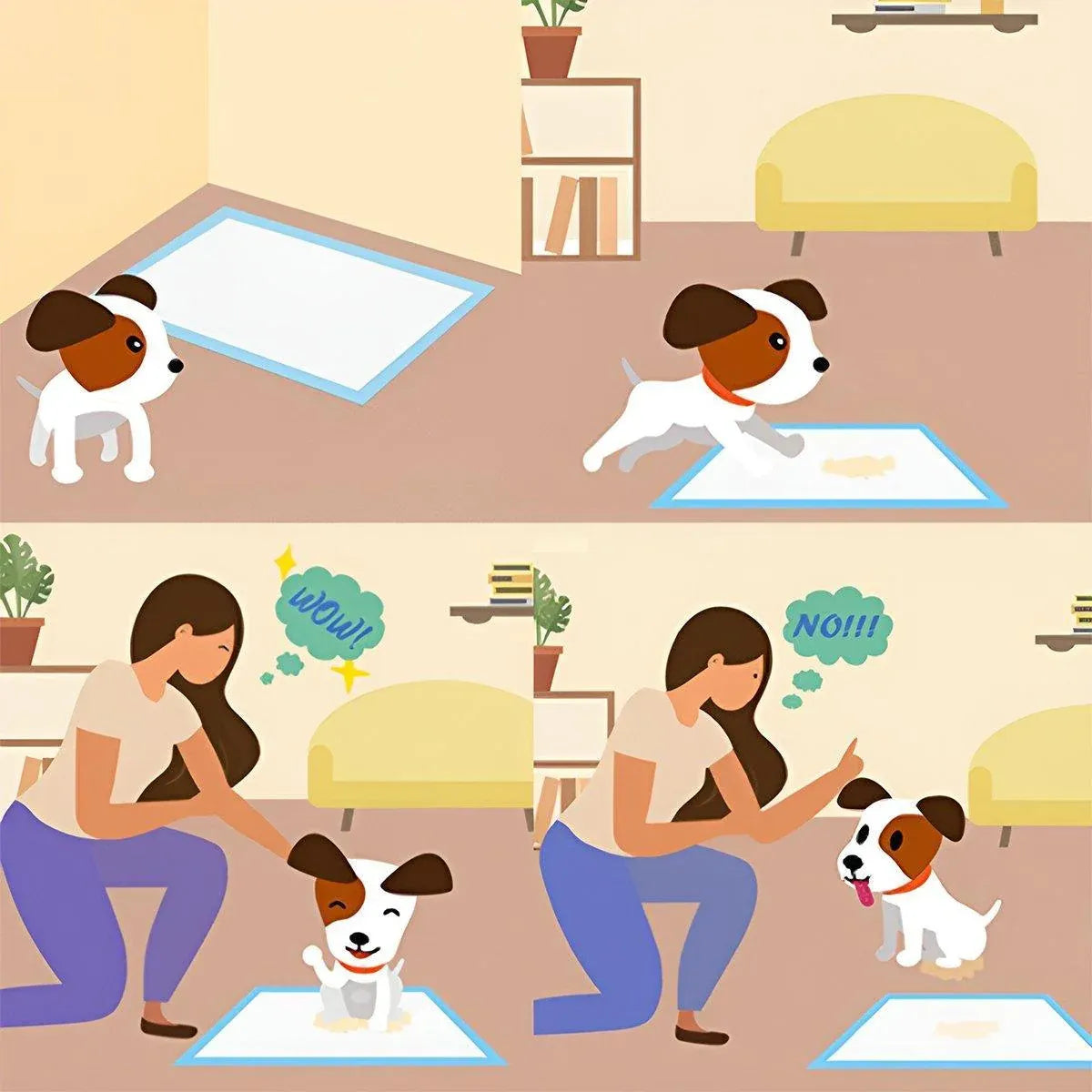 Large Puppy Dog Training Pads Pet Toilet Thickened Pee Pads Mat Indoor Absorbent - S ( 45*33cm) - 100PCS